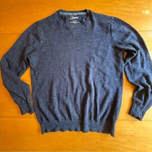 Grayers Cloud S blue variegated 100% cotton crewneck lightweight sweater